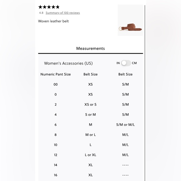 NWT J. Crew Woven Leather Women's Belt in Black - Picture 4 of 5